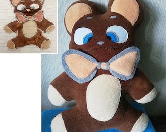 Encomendas de bichinhos de pelúcia a partir de desenhos, desenhos infantis, pelúcias personalizadas, feitas sob encomenda.