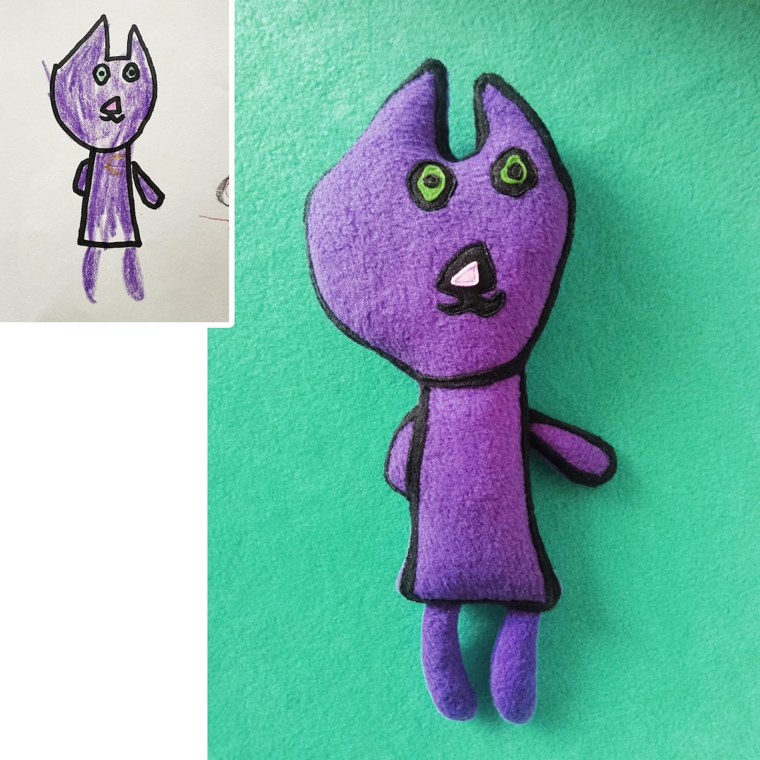Plushie From Drawing, Kids Drawing, Custom Plush, Made to Order ...