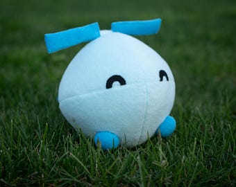 The Helicopter plushie, Just Shapes & Beats inspired, blue Helicopter plush, 7in high, handmade plush, made to order