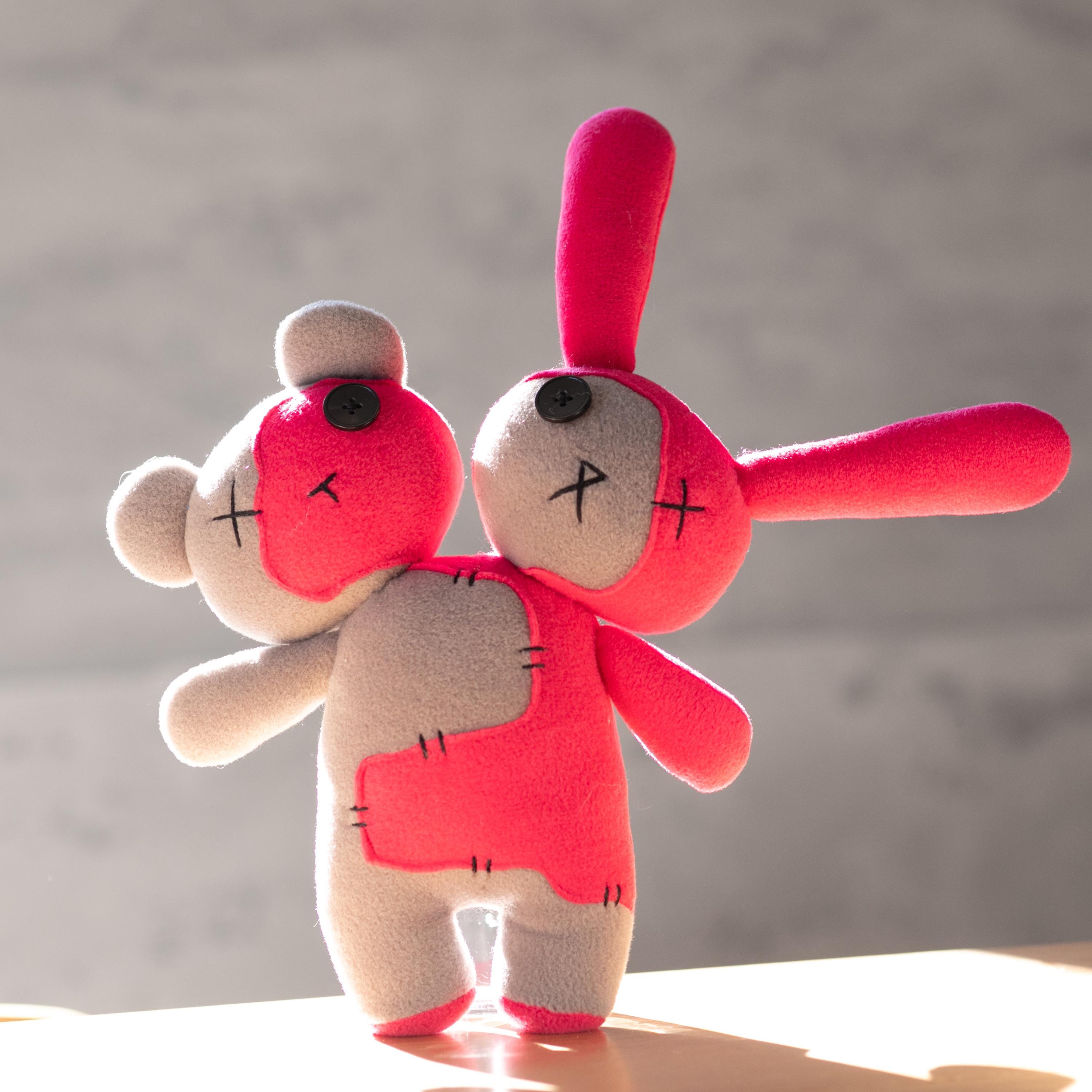 Stitched Match — Two-headed Bunny & Bear Plush | Strange Cute Handmade ...