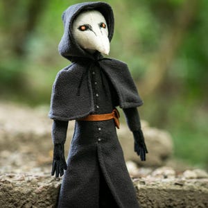 SCP Plague Doctor, SCP-049 pluche handgemaakt zacht pluche, op SCP-049 geïnspireerde gevulde pop