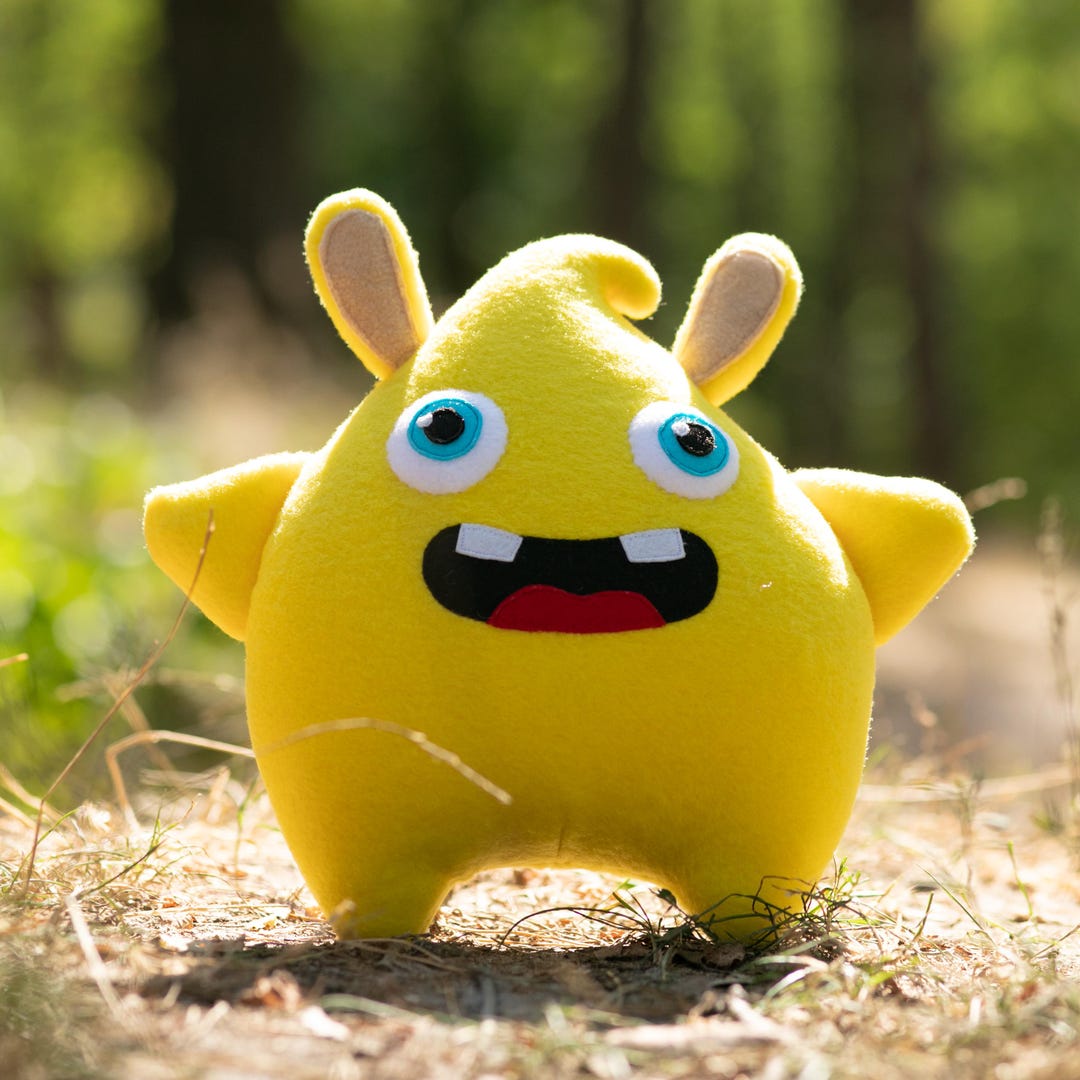 Starburst Spark Plushie, Rabbid-luma Hybrid Plush, Yellow Spark, 10.4in ...