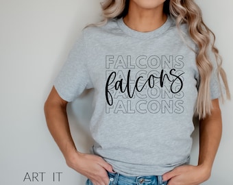 Falcons Team Design, Team Apparel, Falcons Shirt SVG, Falcons Mascot,  Cricut / Sillhouette Files, svg, png
