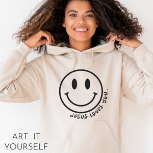 Smiley Face Design, Jesus Loves You Apparel, Smile Shirt File, Cricut / Sillhouette Files, svg, png