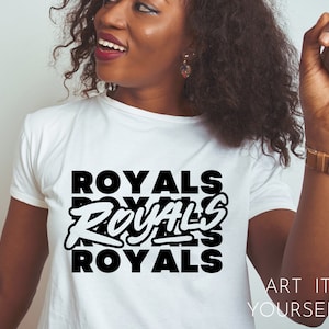 Royals Retro Repeat Team Design, Team Apparel, Royals File, Royals Mascot,  Cricut / Sillhouette Files, svg, png