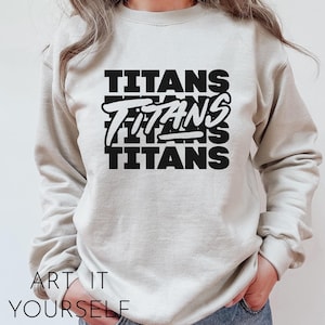 Titans Retro Repeat Team Design, Team Apparel, Titans File, Titans Mascot,  Cricut / Sillhouette Files, svg, png