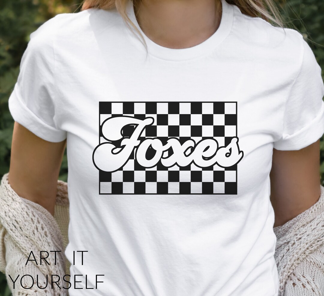 Foxes Retro Team Design, Team Apparel, Foxes File, Foxes Mascot, Cricut ...