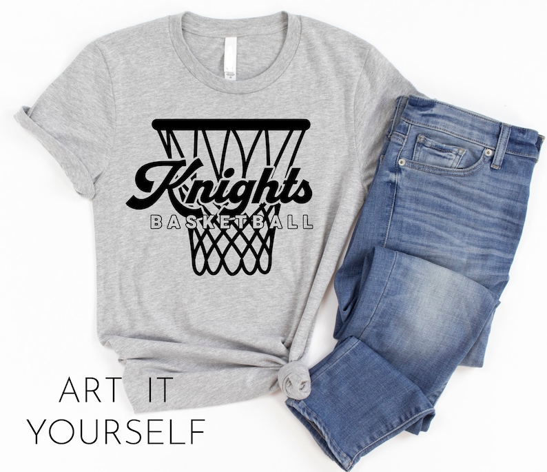 Knights Basketball Retro Team Design, Vintage Team Apparel, Knights ...