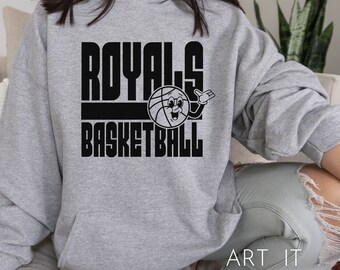 Royals Basketball Retro Team Design, Team Apparel, Royals File, Royals Mascot,  Cricut / Sillhouette Files, svg, png