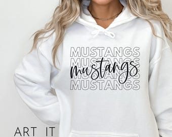 Mustangs Team Design, Team Apparel, Mustangs Shirt File, Mustangs Mascot,  Cricut / Sillhouette Files, svg, png
