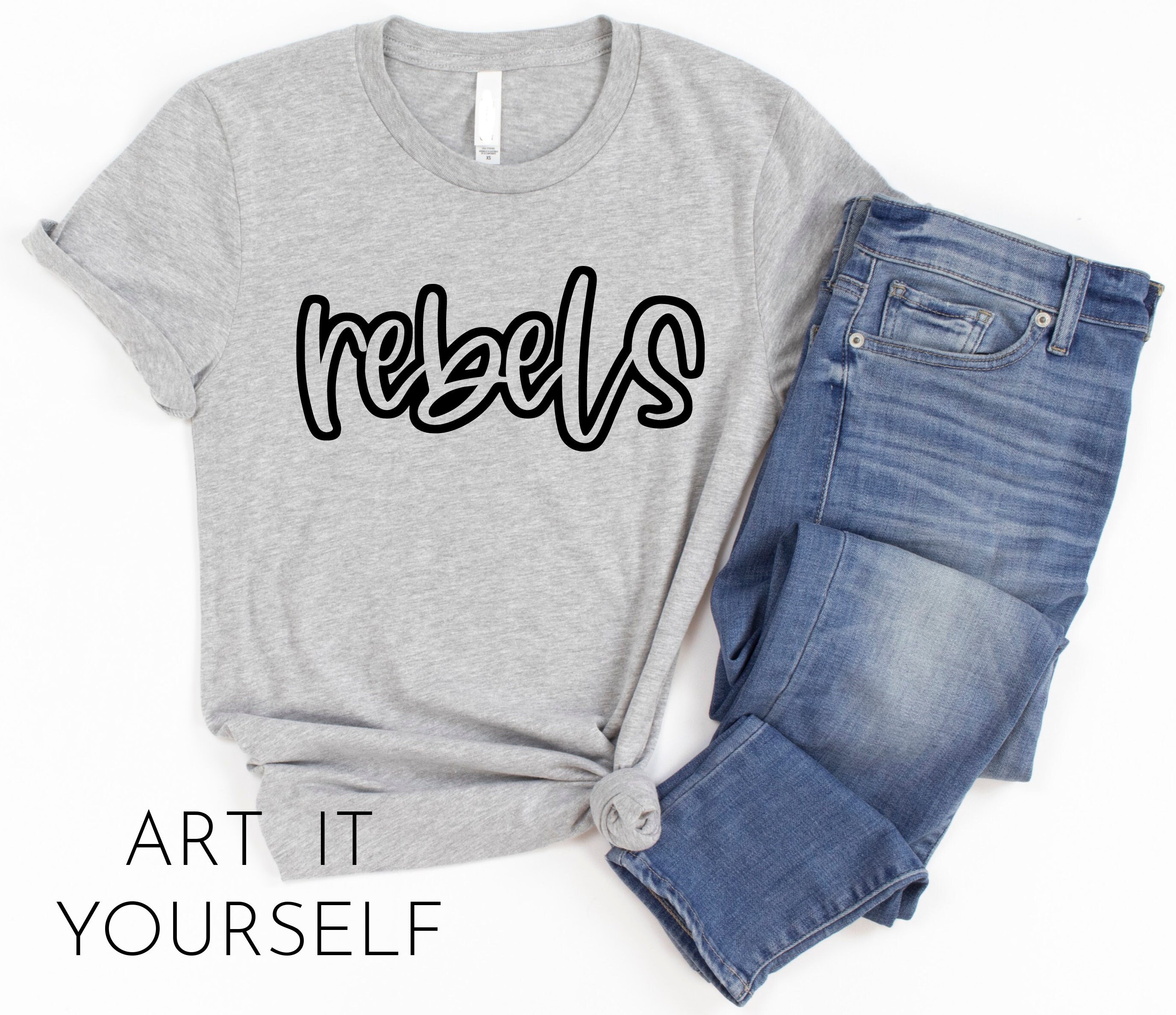 Rebels Script Logo Rebels Script Team Design, Mascot SVG PNG PDF (digital Download) - Etsy