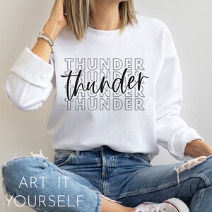 Thunder Repeat Team Design, Team Apparel, Thunder Team File, Thunder Shirt Mascot,  Cricut / Sillhouette Files, svg, png