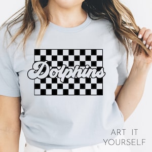 Delfine Retro Team Design, Team Apparel, Delfine Datei, Delfine Maskottchen, Cricut / Sillhouette Dateien, svg, png
