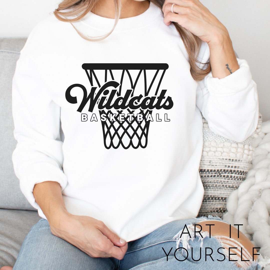 Wildcats Basketball Retro Team Design, Vintage Team Apparel, Wildcat ...