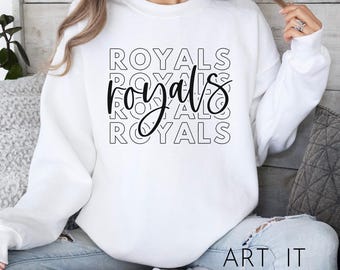Royals Team Design, Team Apparel, Royals File, Royals Mascot,  Cricut / Sillhouette Files, svg, png