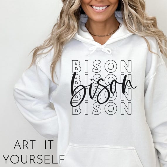Bison Repeat Team Design, Team Apparel, Bison Shirt, Bison Mascot,  Cricut / Sillhouette Files, svg, png