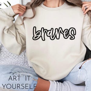 Braves Script Team Design, Team Apparel, Braves Shirt SVG, Braves Mascot,  Cricut / Sillhouette Files, svg, png