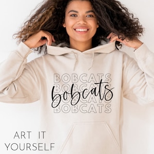 Bobcats Team Design, Team Apparel, Bobcats Shirt SVG, Bobcats Mascot,  Cricut / Sillhouette Files, svg, png