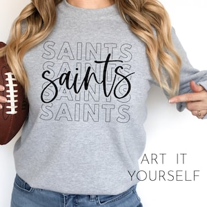 Saints Team Design, Team Apparel, Saints File, Saints Mascot,  Cricut / Sillhouette Files, svg, png