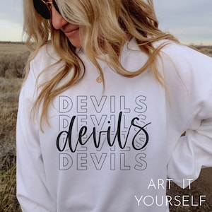 Devils Team Design, Team Apparel, Devils File, Devils Mascot, Cricut / Sillhouette Files, svg, png