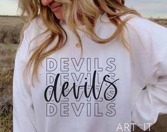 Devils Team Design, Team Apparel, Devils File, Devils Mascotte, Cricut / Sillhouette Files, svg, png