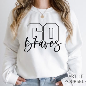 Go Braves Team Design, Team Apparel, Braves Shirt SVG, Braves Mascot,  Cricut / Sillhouette Files, svg, png