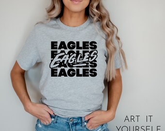 Eagles Retro Repeat Design, Team Apparel SVG PNG PDF (Digital Download)