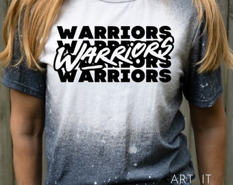 Warriors Retro Repeat Design File (SVG, PNG, PDF)