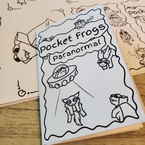 Paranormal Pocket Frogs | Downloadable and Printable Mini Coloring Book File | DIY Coloring Book | Frog Coloring Book with Instructions