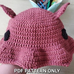 Downloadable PDF Crochet Pattern | Dumbo Octopus Bucket Hat Crochet Pattern | PDF Crochet Instructions