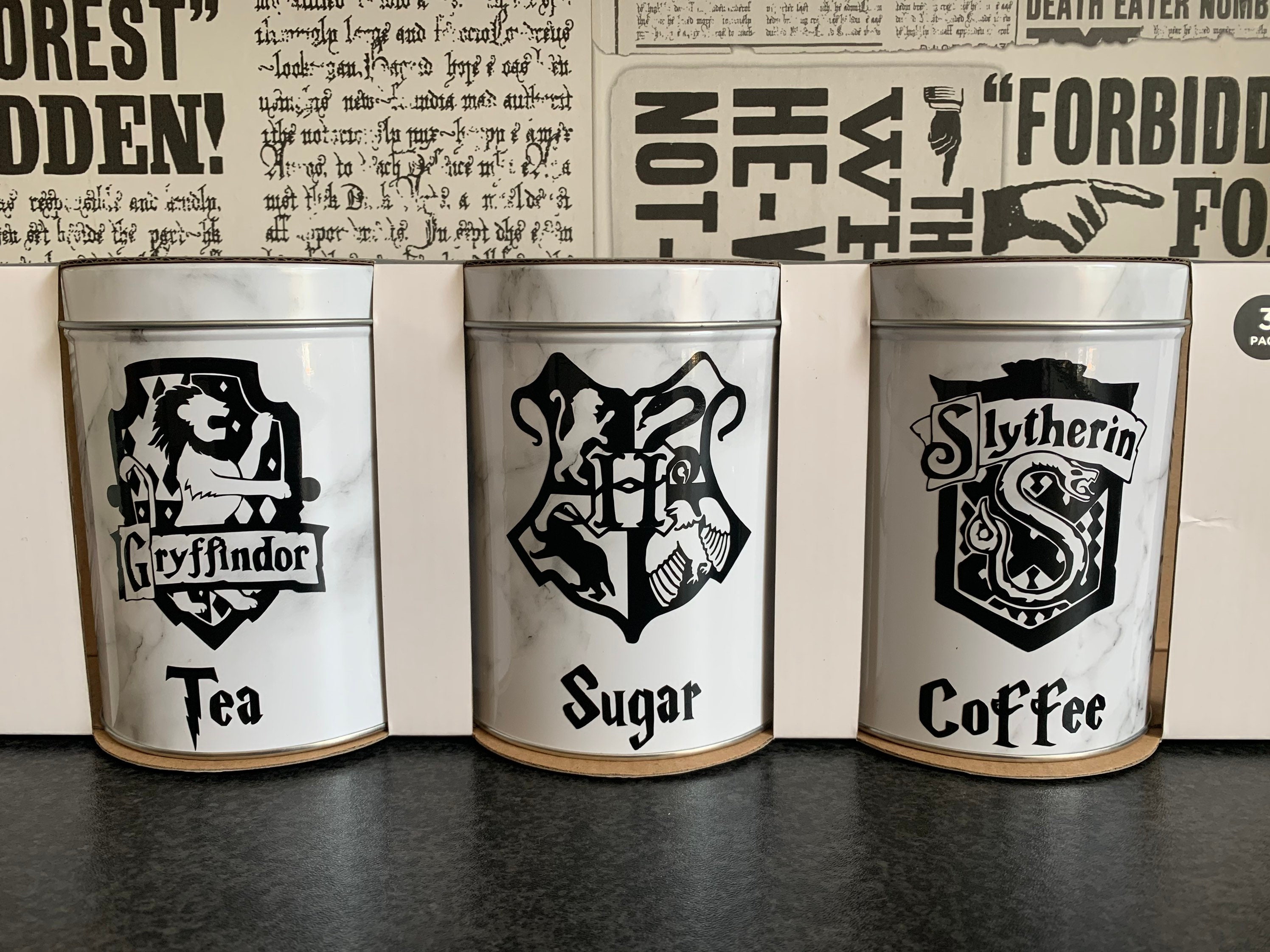 Harry Potter style Coffee Canisters perfect for any Potter Etsy
