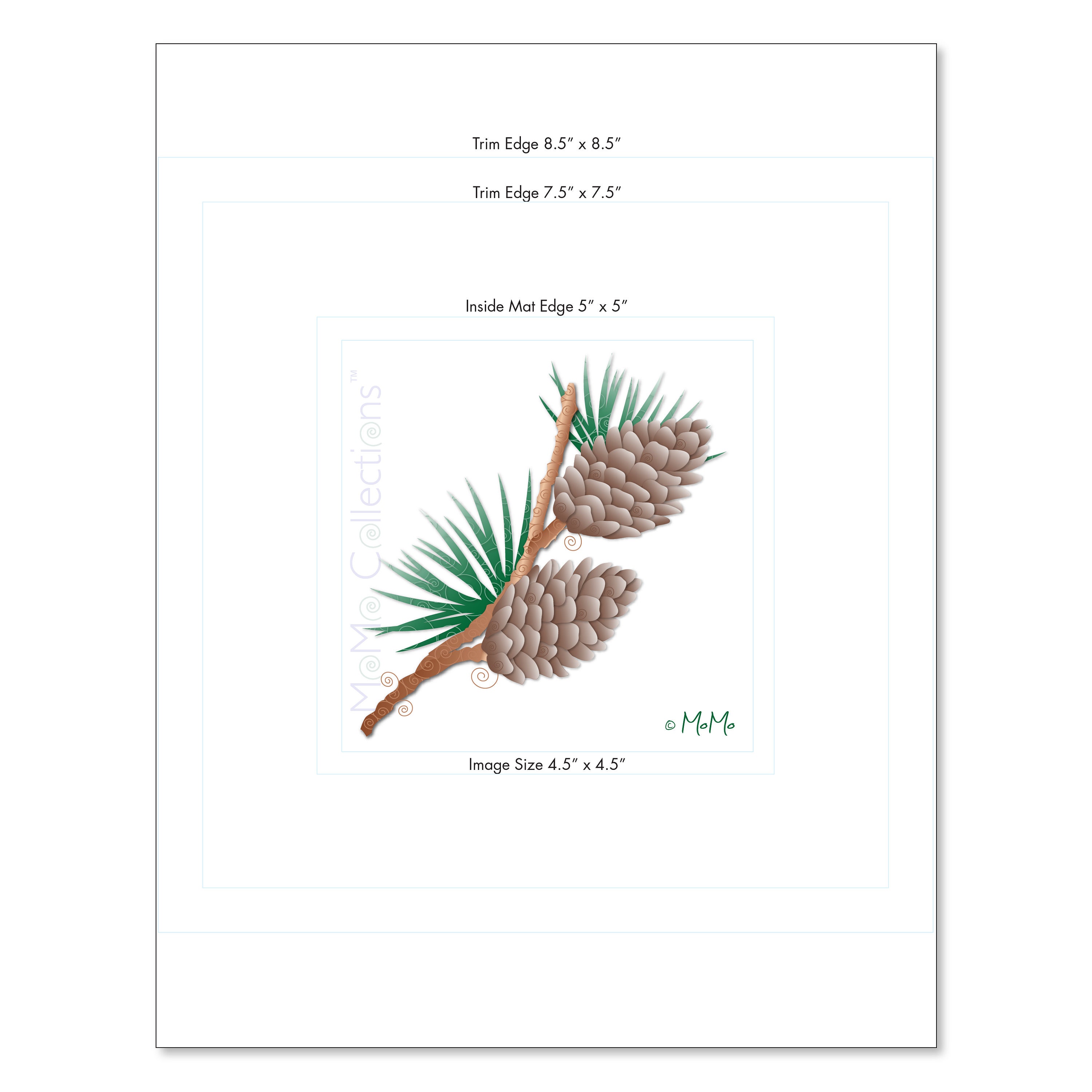 Digital Art Print: Printable Pinecones Print 5 X - Etsy UK