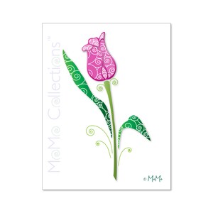 Druckbare Sentiment-Karte (Tulpe): digitale Download-Karte, Original bunte Designs, Catchy Verse, für sie, ihn, Freund & Familie