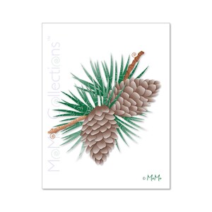 Afdrukbare (Blanco) Double Pinecone Card: Digitale Download Kaart, originele kleurrijke ontwerpen, catchy verzen, voor haar, hem, vriend en familie