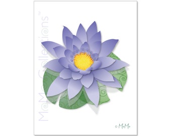 Tarjeta Lotus imprimible (en blanco): tarjeta de descarga digital, diseños coloridos originales, versos pegadizos, para ella, para él, amigo y familia