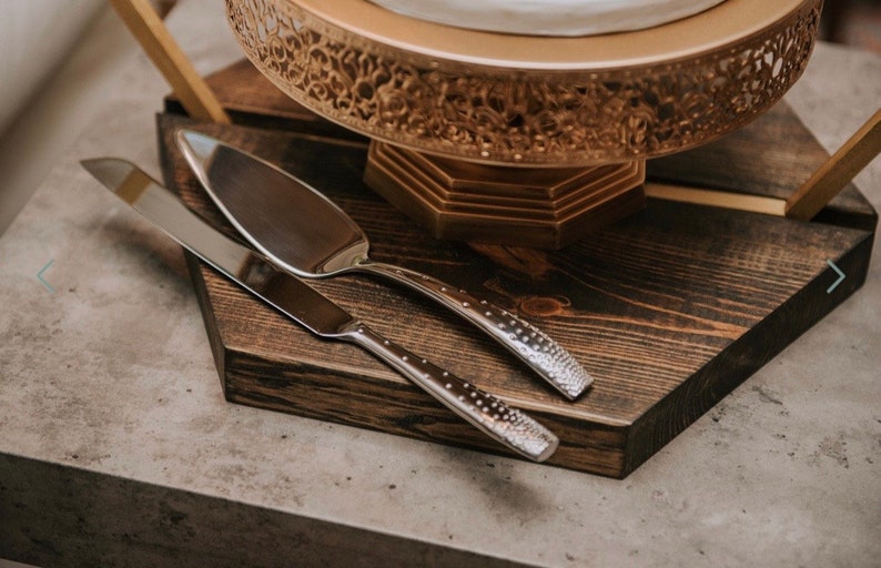 Geometric Hexagon Wedding Cake stand Hexagon Cake Stand Etsy