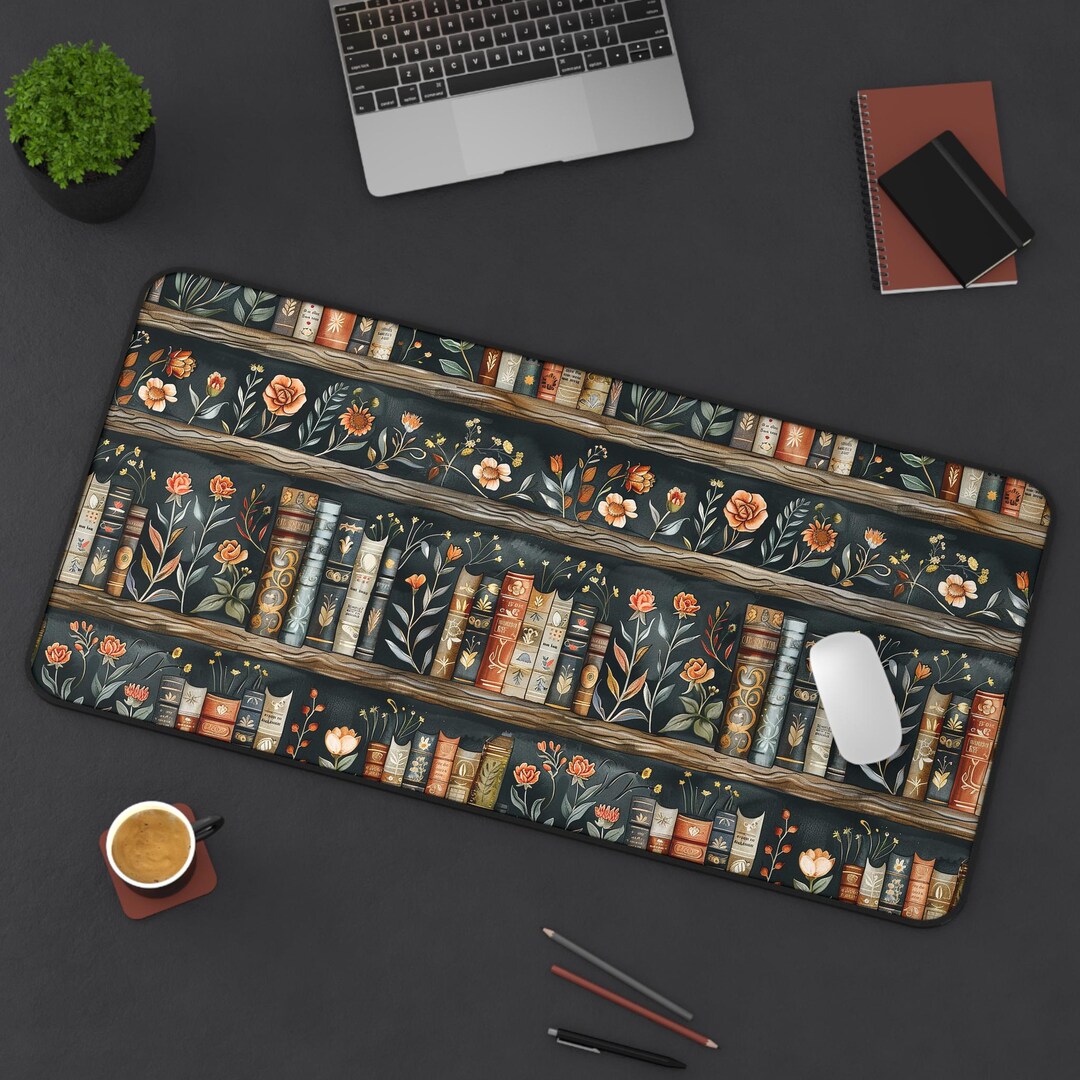 Cozy Cottagecore Library Desk Mat - Etsy