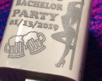 Bachelor Party USB charger gift.