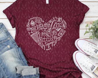 Song in Your Heart Shirt (Imperfect), Music Teacher Shirt, Band Teacher Shirt, Music Therapy Shirt, Cute Teacher Shirt, Music Shirt