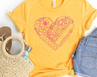 heART Supply Shirt (Imperfect), Art Teacher Shirt, Art Supply Shirt, Art Supply Heart, Craft Supply Shirt, Teacher Shirt, Art Shirt, Cute