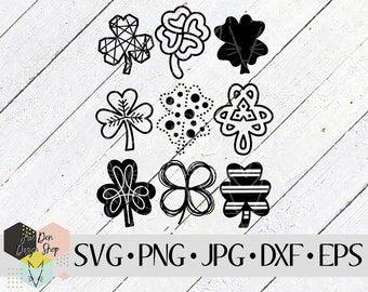Field of Shamrocks SVG, SVG Files for Cricut, Silhouette Files, Cut Files, St. Patrick's Day SVG, St. Patty's Cut Files, Instant Download