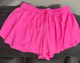 Bling butterfly/flowy cheer shorts