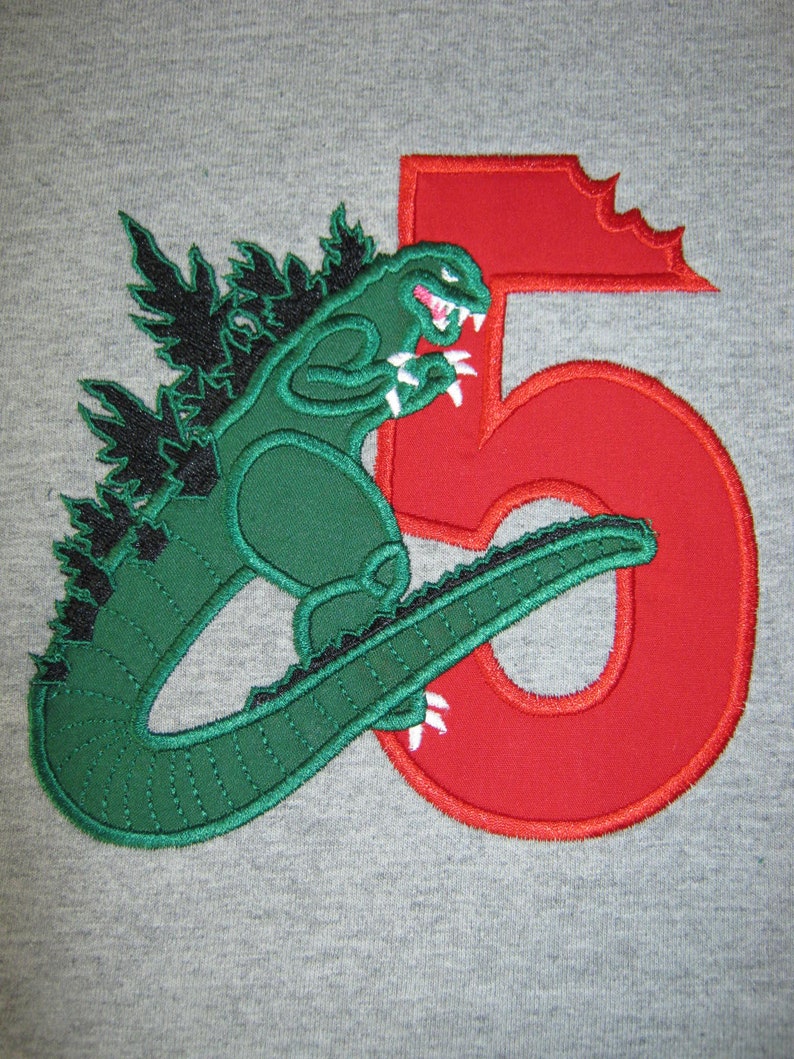 godzilla birthday shirt