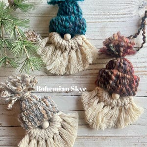 Macrame gnome ornaments