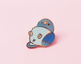 Blue bird enamel pin, chubby bird button pin backpack accessory, animal enamel pin, funny enamel pin, aesthetic pins for jacket