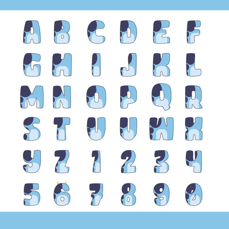 Blue orange bubble alphabet SVG AI PNG for retro craft designs, Groovy blue orange font letters for Cricut and Silhouette projects, Playful retro bubble style letter set for party invitations
