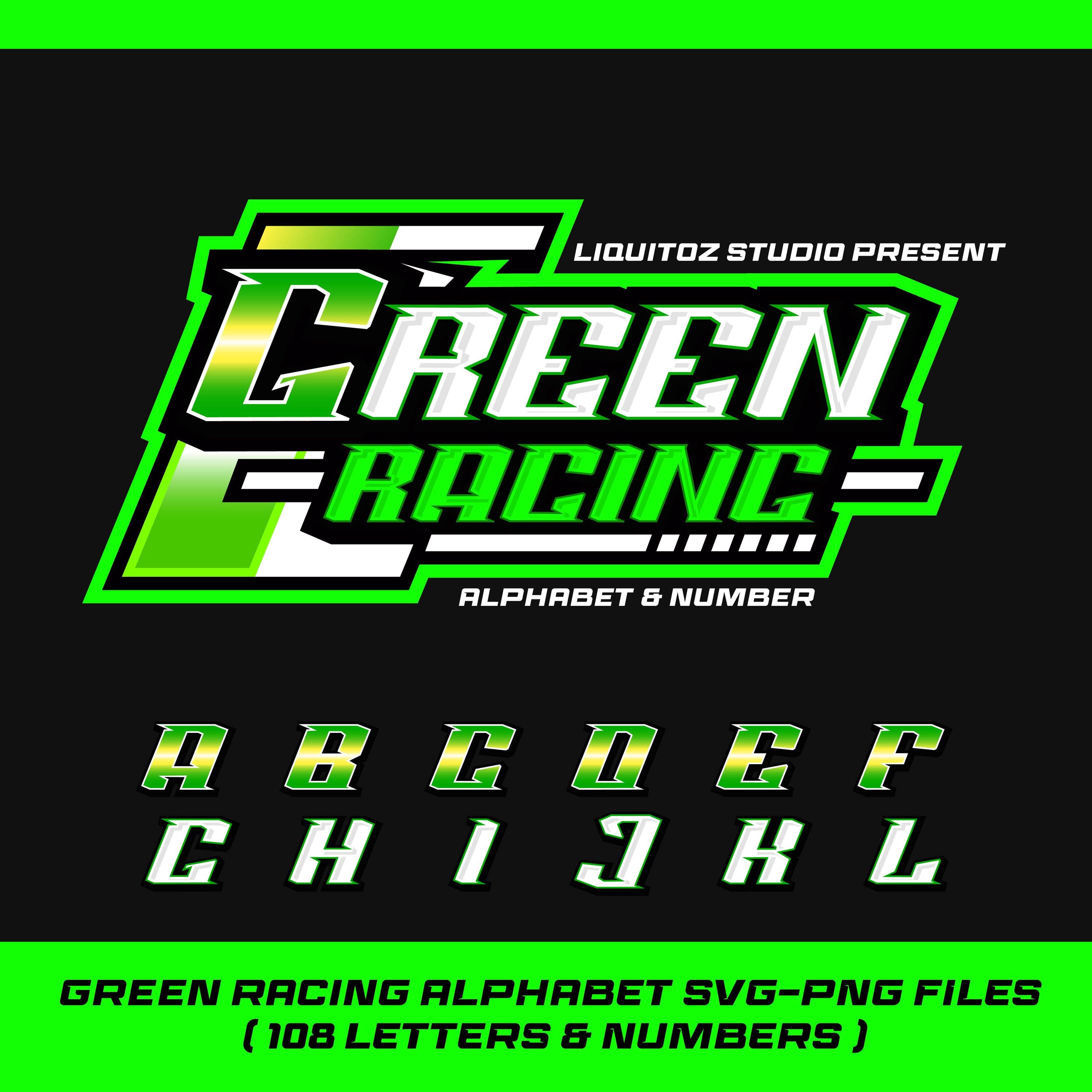 Racing Alphabet SVG | Bold Motorsport Lettering, Numbers (digital ...