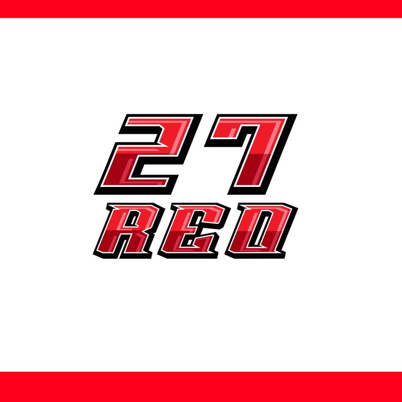 Red Racing Letters Red Racing Alphabet SVG PNG | Sports Font, Cricut Ready (digital ...