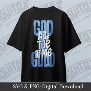 Christian Streetwear SVG PNG | Retro quote God is Good Distressed (digitale download)