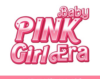 Rosa Blase Buchstabe Alphabet SVG, Geburtstag des Mädchens (Digitaler Download, 124 Buchstaben und Zahlen)